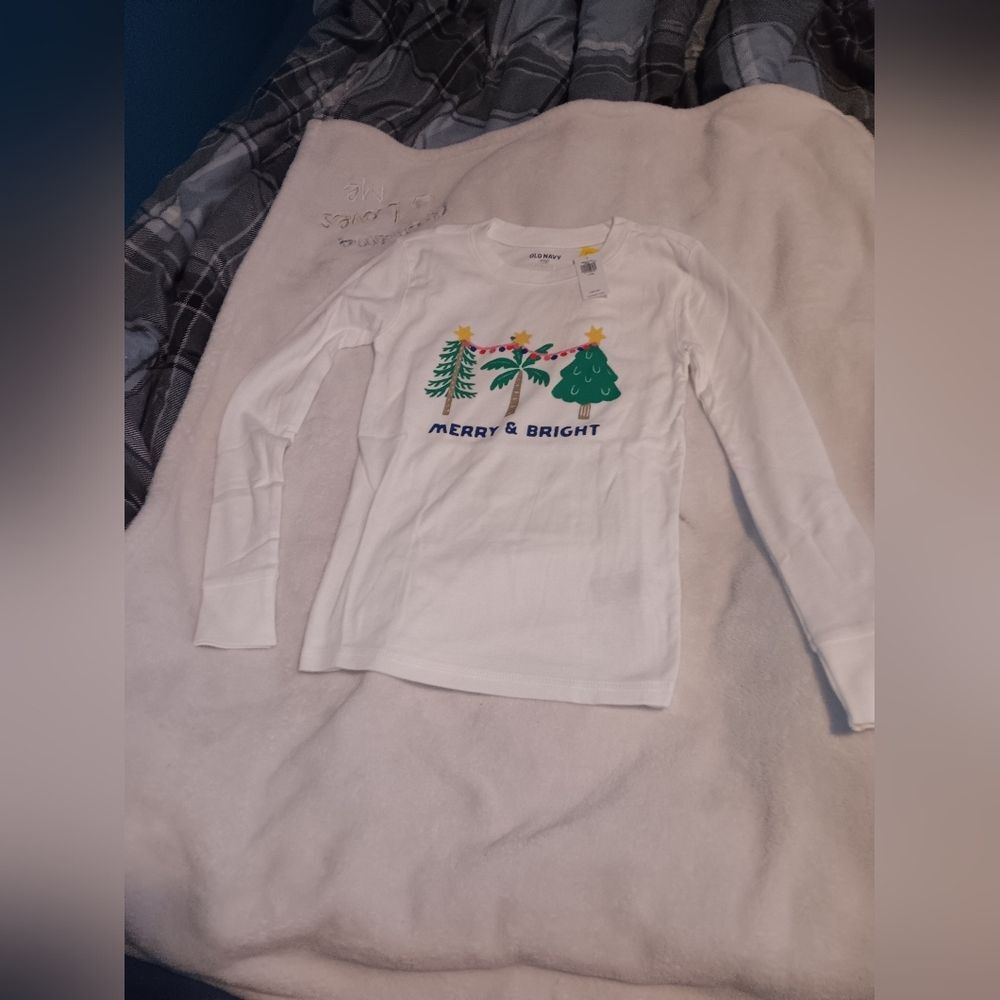 NWT Old Navy Kids Christmas Tree Snug-Fit Pajama Set | Size L (10)